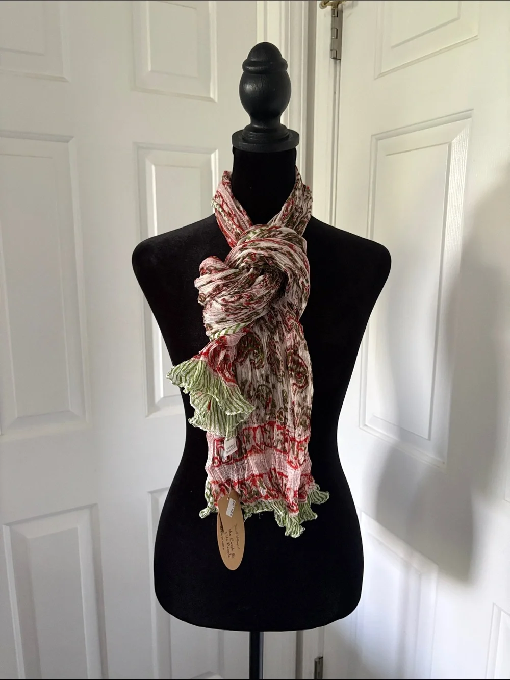Art Studio NWT handcrafted Paisley Print Scarf.